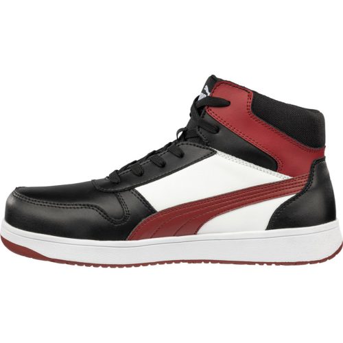 Puma Frontcourt BLK/WHT/RED Mid S3L ESD FO HRO SR munkavédelmi bakancs