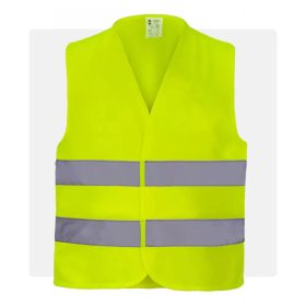 FLUO láthatósági mellény fényvisszaverő csíkokkal